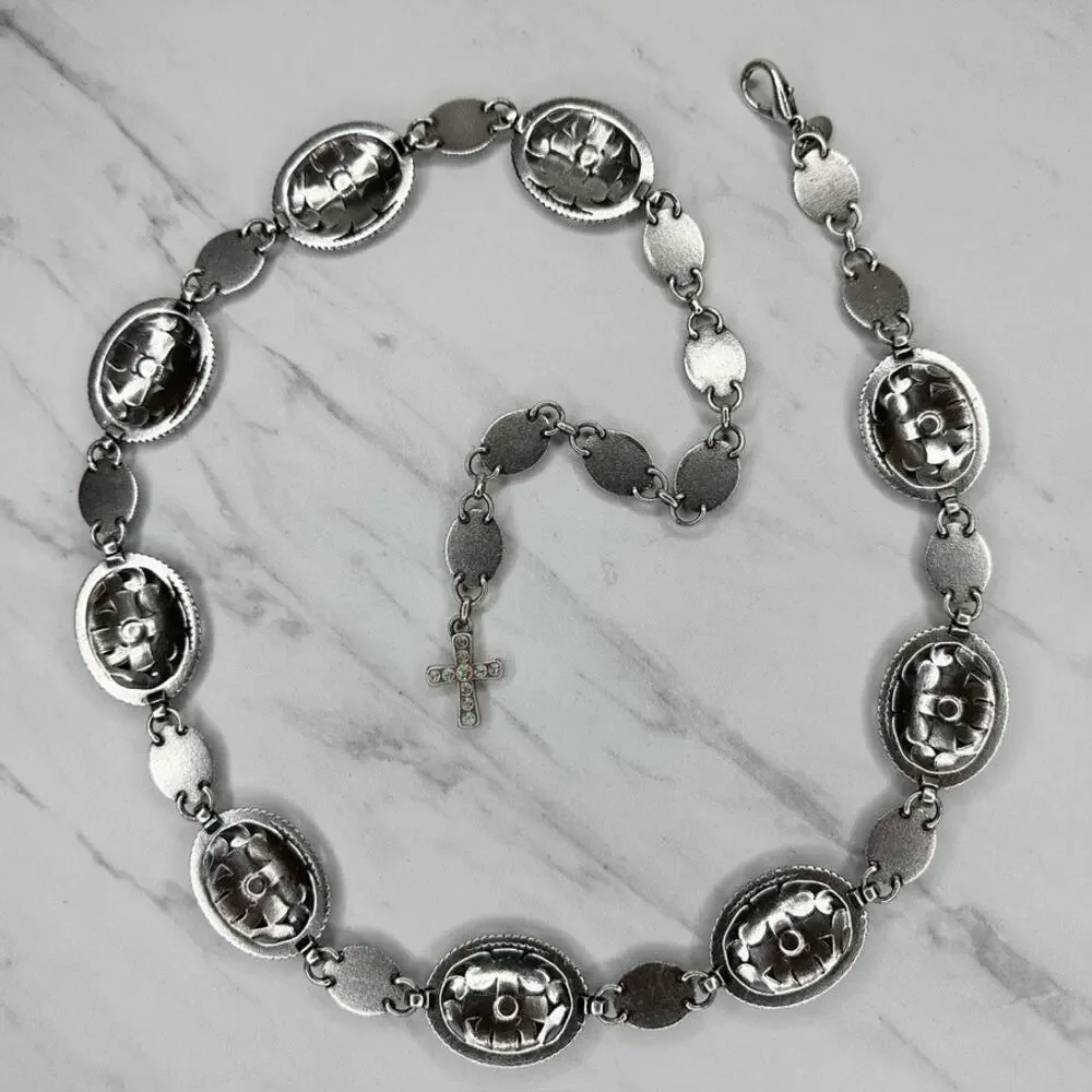 Brighton Rhinestone Cross Chain Link Belt Small (S) ✨